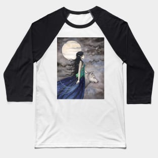 "Night of the Wolf" Gothic Fantasy Art by Molly Harrison Baseball T-Shirt